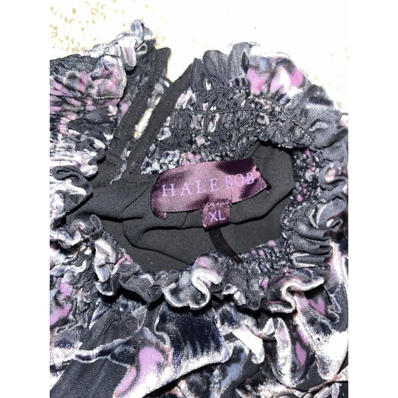 Hale Bob Rossana Velvet Burnout Turtleneck Top xl - Picture 4 of 6